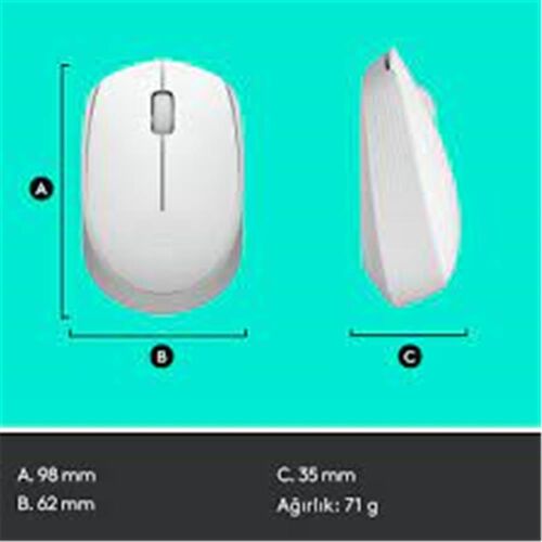 Logitech 910-006867 M171 Kablosuz Beyaz Mouse - LOGITECH (1)