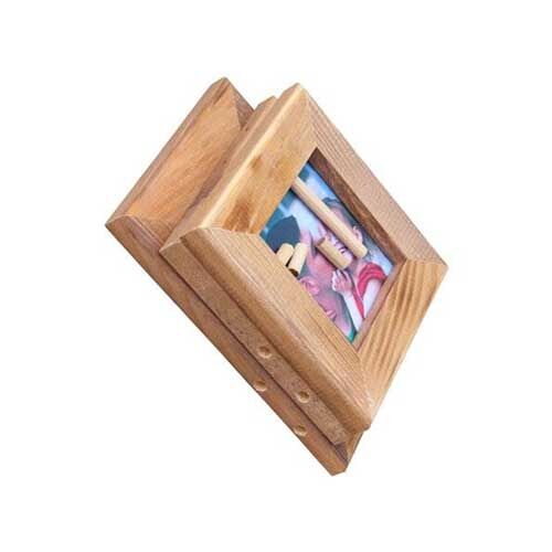 Masaüstü Eskitme Ahşap Fotoğraf Çerçevesi - Üçlü - OFİSOMİ-S (1)