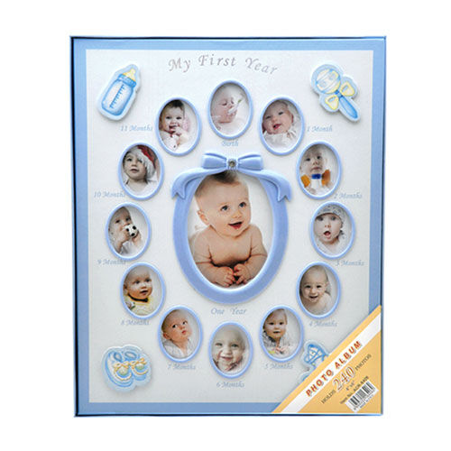 Mavi 240 lık 10x15 cm Bebek Fotoğraf Albümü - OFİSOMİ-S