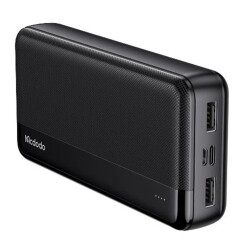 Mcdodo MC-1370 20000 mAh Çift USB Çıkışlı 5V 2.1A LED Göstergeli Siyah Powerbank - 1
