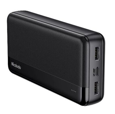 Mcdodo MC-1370 20000 mAh Çift USB Çıkışlı 5V 2.1A LED Göstergeli Siyah Powerbank - 1