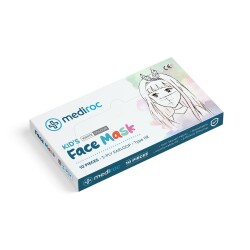 Mediroc (Wexta) (Kız-Erkek) Beyaz STL3PLY Melt Blown Koruyucu Çocuk Maskesi 10lu - 1