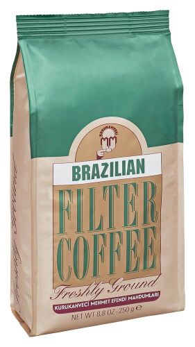 Mehmet Efendi 250gr Brazılan Filtre Kahve ( Freshly Ground ) ( Net WT 8,8 OZ) - 1