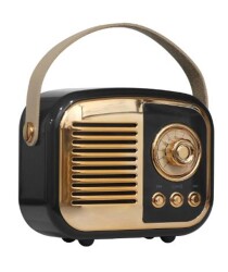 Mikado MD-24BT Echoes 3W 800mAh Siyah Usb+TF Kart+Bluetooth Destekli Klasik Retro Müzik Kutusu - 2