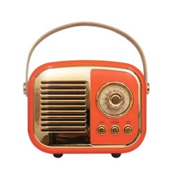 Mikado MD-24BT Echoes 3W 800mAh Turuncu Usb+TF Kart+Bluetooth Destekli Klasik Retro Müzik Kutusu - 1