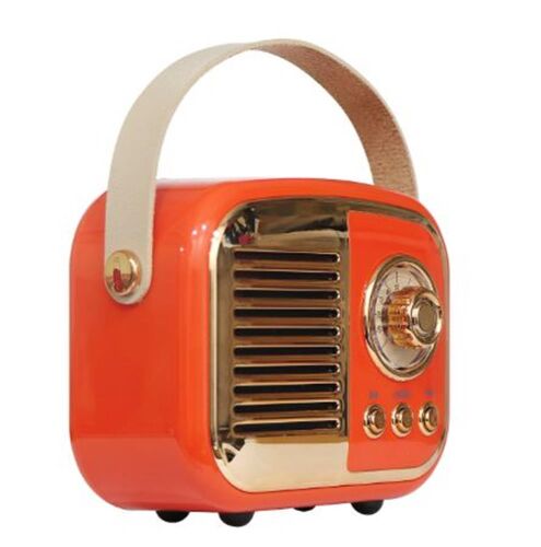 Mikado MD-24BT Echoes 3W 800mAh Turuncu Usb+TF Kart+Bluetooth Destekli Klasik Retro Müzik Kutusu - MİKADO (1)