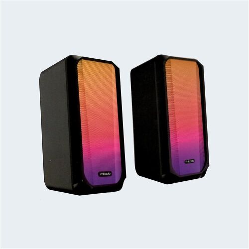 Mikado MD-356 2.0 5Wx2CH RGB Ledli Siyah USB Multimedia Oyuncu Speaker Hoparlör - 1