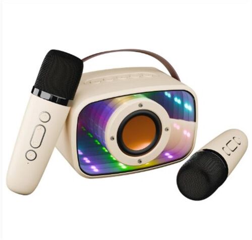 Mikado MD-57BT Endless 5W Bej TF + USB + AUX + BT Destekli 2 Wireless Karaoke Mikrofon 1200mAh - MİKADO (1)