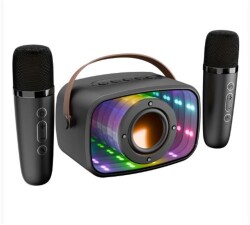 Mikado MD-57BT Endless 5W Siyah TF + USB + AUX + BT Destekli 2 Wireless Karaoke Mikrofon 1200mAh - 2
