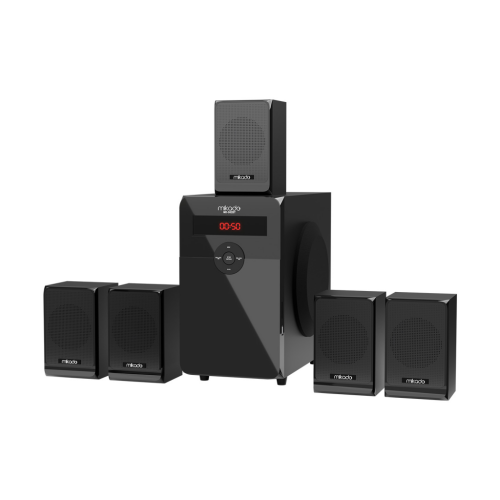 MIKADO MD-582BT, 110W, 5+1, Masaüstü, USB/SD/FM/Bluetooth, Siyah Kasa, Ev Sinema Sistemi - Mikado