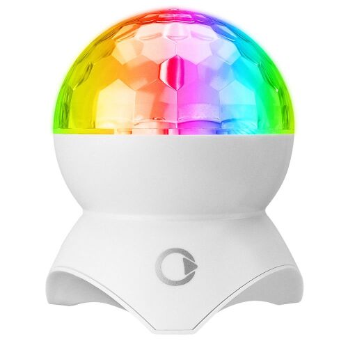 Mikado MD-X740 Beyaz Şarjlı BT-TF Cart-USB Tavan Led Işıklı Disko Topu Speaker - MİKADO (1)