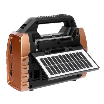 Mikado MDR-325 Ahşap USB- TF Destekli FM-AM-SW-BT+SOLAR+Power Bank 3 Band Klasik Radyo - 2