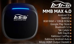MMB MAX 4.0 Android 13, 8+128GB, HDMI Output Kablosuz-Wireless CarPlay - 2