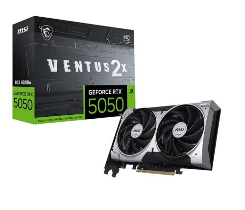 Msı GeForce RTX5050 Ventus 2X OC 8G 8GB GDDR6 128 Bit DLSS 4 Ekran Kartı - MSI (1)