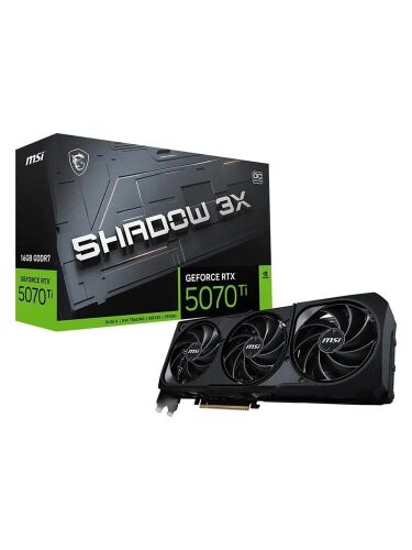 Msi GeForce RTX5070TI 16G SHADOW 3X OC 16GB GDRR7 256 B DX12 PCIE 5.0 X16 (3XDP 1XHDMI) Ekran Kartı - MSI (1)