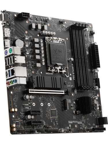 Msı Pro B760M-P SOKET 1700 DDR5 6800(OC) PCI-E M.2 USB3.2 HDMI DP VGA 1x 1G LAN mATX Anakart - 2