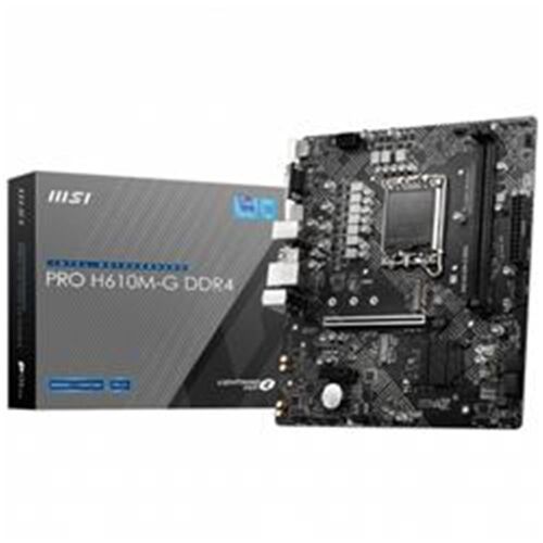 MSI PRO H610M-G DDR4 SOKET 1700 DDR4 3200(OC) PCI-E GEN 4 M.2 USB3.2 1X 1G LAN MATX ANAKART - 1