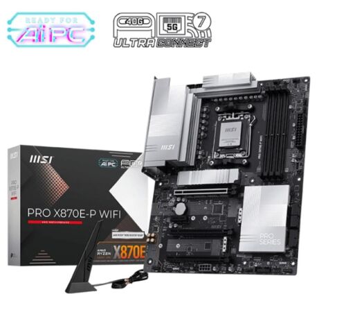 Msi Pro X870E-P WIFI DDR5 AMD X870E AM5 Soket DDR5 8200+(OC)MHz ATX Oyuncu (Gaming) Anakart - MSI (1)