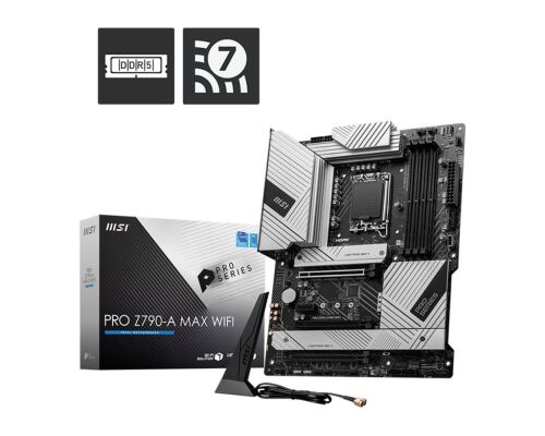 Msi Pro Z790-A Max WIFI DDR5 Intel Z790 Soket 1700 DDR5 7800(OC)MHz ATX Gaming (Oyuncu) Anakart - 2