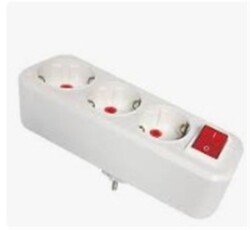 Mutlusan 3lü Topraklı Anahtarlı Fiş,Priz Düz Tip (001 170 033004 00 00 ) - 1