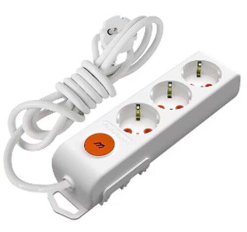 Mutlusan Rı-Tech 3lü 1mt AnahtarTopraklı Grup Priz (001 175 320002 01 00) - MUTLUSAN