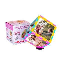 Müzikli Dönen Küp Fotoğraf Çerçevesi - 10x10 cm - 4