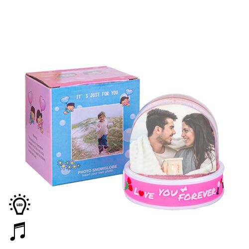 Müzikli Love Fotoğraflı Kar Küresi - OFİSOMİ-T