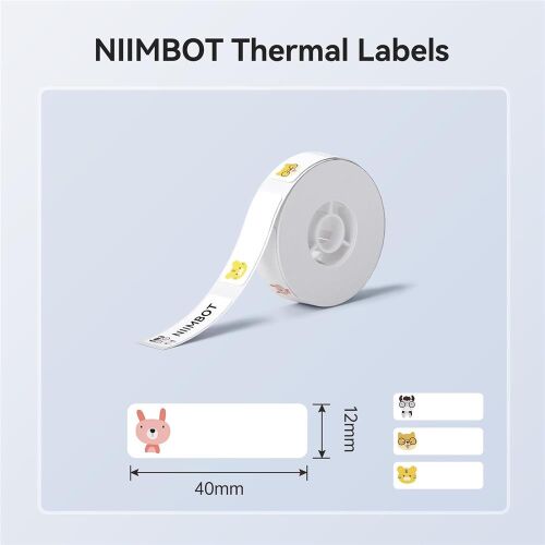 NIIMBOT T12-40-160ZOO Beyaz-Renkli 12X40MM Termal Etiket - NIIMBOT