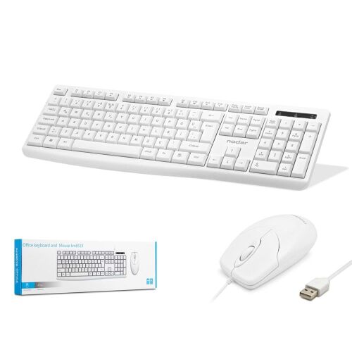 Nodar Km8519 Kablolu Klavye ve Mouse Set Q Beyaz - NODAR