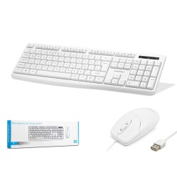 Nodar Km8520 Kablolu Klavye ve Mouse Set Q Beyaz - 1