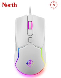 North Air White RGB Kablolu Profesyonel Oyuncu Mouse - 1
