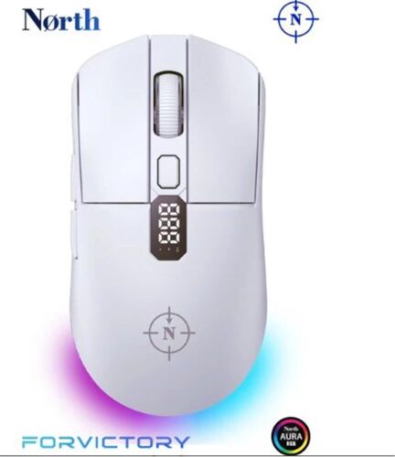 North Odin Pro WL Beyaz 26K DPI 750 IPS 70G UltraLight RGB Kablosuz Gaming Mouse - NORTH