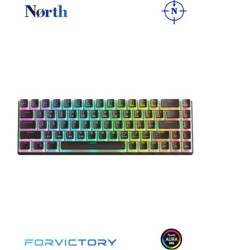 North Odin Pro WL68 LightCore Kablosuz Bluetooth RGB Red Switch Türkçe Siyah Mekanik Gaming Klavye - 1