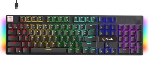 North Shield Blue Switch Türkçe Q RGB Mekanik Gaming Klavye - NORTH (1)