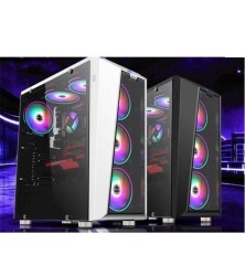 Nw 09-09-02 Temperli Sıralı Sistem RGB Fan(Psu Yok) Atx Kasa - 1