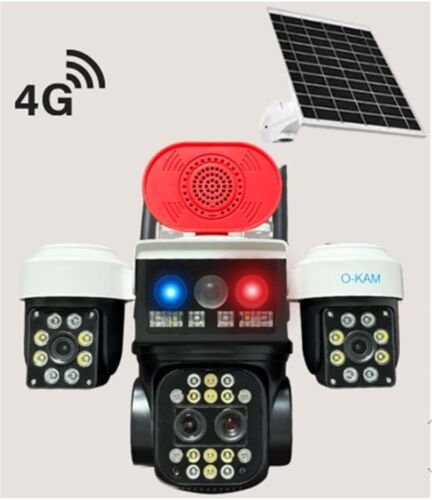 OKam O-KAM 5051 3 LENS 10X OPTİK ZOOM 4G SOLAR RED SPEAKER PTZ KAMERA - O-KAM