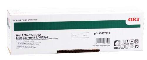 OKI 45807102 YAZICI TONERİ SİYAH - B412 B432 B512 MB472 MB492 MB562 - 3.000 SAYFA - 1
