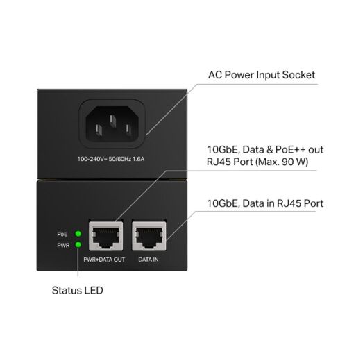 Omada Tp-Link TL-POE380S Poe++ Injektör - 2