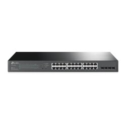 Omada Tp-Link TL-SG2428P 24 Port 10-100-1000 Poe+ Switch 4 Port SFP Çelik Kasa Rack Mount - 1