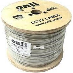 Onli 2+1 1x0,22 mini Coax 2x0,22mm 500 metre CCTV Kamera Kablosu - 1