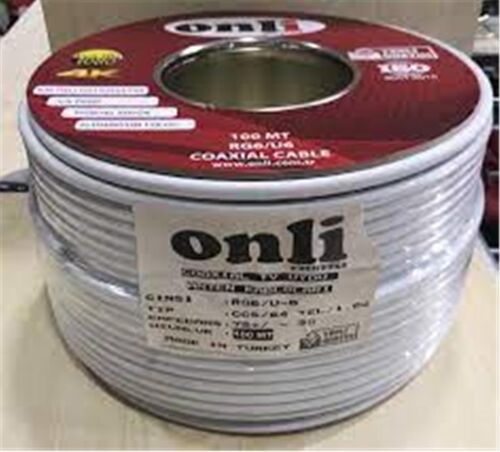 Onli ON-6403 RG6-U6 64 Tel 1,02 CCS-AL 100 metre Anten Uydu Kablosu - ONLİ