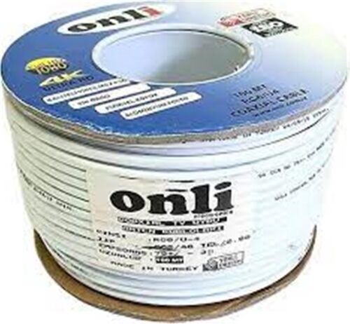 Onli ON-4803 RG6-U4 48 Tel 0,90 CCS-AL 100 metre Anten Uydu Kablosu - 1