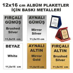 Orta Boy Plaket için Baskı Metali 11.5x15 cm - 1