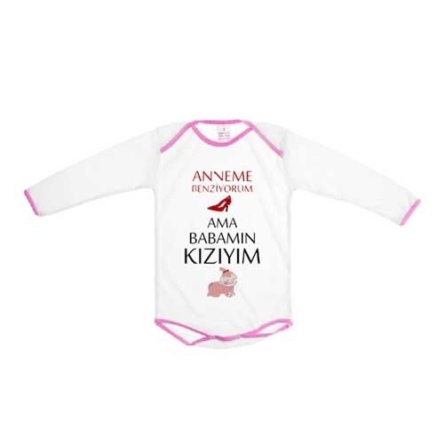 Pamuk Polyester Bebek Zıbını - Pembe Biyeli - OFİSOMİ-S (1)