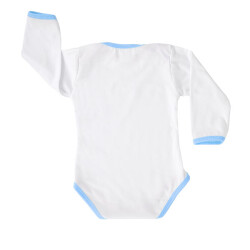 Pamuk Polyester Uzun Kollu Bebek Zıbını (Erkek) - 2