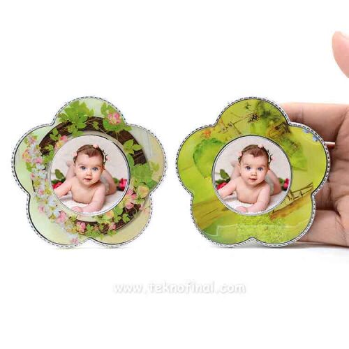 Papatya Yuvarlak Magnet Çerçeve - OFİSOMİ-T