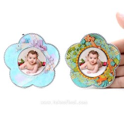 Papatya Yuvarlak Magnet Çerçeve - 2