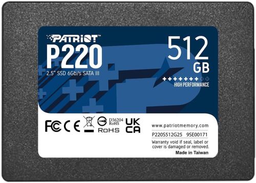 Patriot 512GB P220 550-500MB 2.5 Sata3 P220S512G25 Ssd Disk - PATRIOT (1)