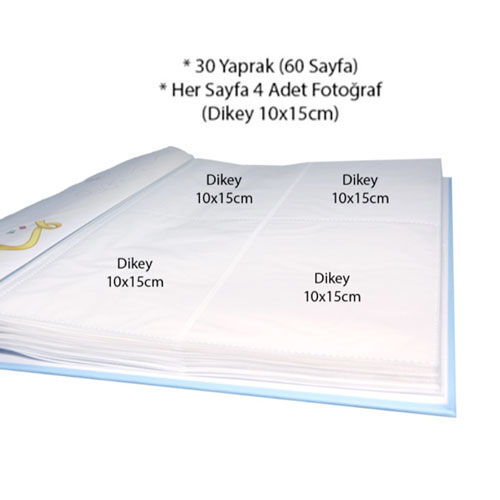 Pembe 240 lık 10x15 cm Bebek Fotoğraf Albümü - OFİSOMİ-S (1)