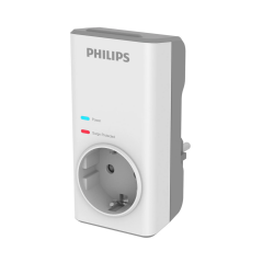 PHILIPS CHP7010W/10, Tekli, Akım Korumalı Priz, 1140 Joules, (Beyaz) - 1